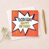 Godson Birthday Card - Spots & Stripes Godson Birthday Card - Spots & Stripes