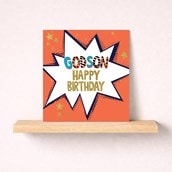 Godson Birthday Card - Spots & Stripes Godson Birthday Card - Spots & Stripes