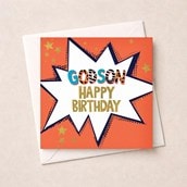 Godson Birthday Card - Spots & Stripes Godson Birthday Card - Spots & Stripes