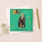 Dad Birthday Card - Gorilla Dad Birthday Card - Gorilla
