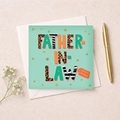 Father-in-Law Birthday Card - Spots & Stripes Father-in-Law Birthday Card - Spots & Stripes