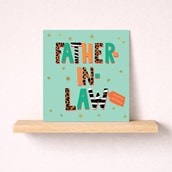 Father-in-Law Birthday Card - Spots & Stripes