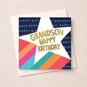 Grandson Birthday Card - Star