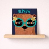 Nephew Birthday Card - Sunglasses Bear Nephew Birthday Card - Sunglasses Bear