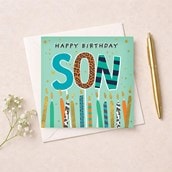 Son Birthday Card - Candles