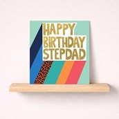 Stepdad Birthday Card - Gold Stepdad Birthday Card - Gold