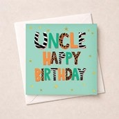 Uncle Birthday Card - Spots & Stripes