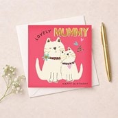 Mummy Birthday Card - Lovely Mummy Cats