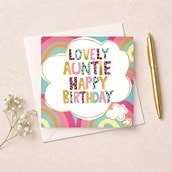 Auntie Birthday Card - Lovely Auntie