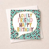 Birthday Card - Lovely Friend Birthday Card - Lovely Friend