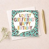 Girlfriend Birthday Card - Lovely Girlfriend