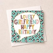 Girlfriend Birthday Card - Lovely Girlfriend Girlfriend Birthday Card - Lovely Girlfriend