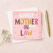 Mother-in-Law Birthday Card - Lovely Mother-in-Law Birthday Card - Lovely