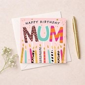 Mum Birthday Card - Candles Mum Birthday Card - Candles