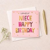 Niece Birthday Card - Lovely Niece