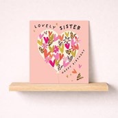 Sister Birthday Card - Balloon Of Hearts