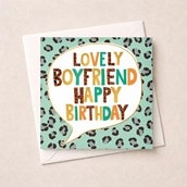 Boyfriend Birthday Card - Lovely Boyfriend Boyfriend Birthday Card - Lovely Boyfriend