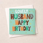 Husband Birthday Card - Lovely Husband Husband Birthday Card - Lovely Husband