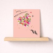 Anniversary Card - Balloon Of Hearts