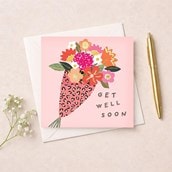 Get Well Soon Card - Bunch Of Flowers