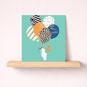 Get Well Soon Card - Bear With Balloons