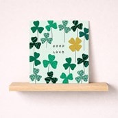Good Luck Card - Four Leaf Clovers