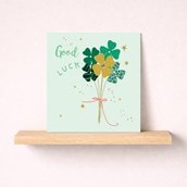 Good Luck Card - Four Leaf Clovers Good Luck Card - Four Leaf Clovers