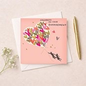 Engagement Card - Balloon Of Hearts