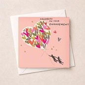 Engagement Card - Balloon Of Hearts