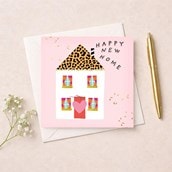 New Home Card - Pink Heart New Home Card - Pink Heart