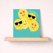 Congratulations Card - Smiley Face Balloons Congratulations Card - Smiley Face Balloons