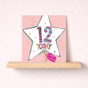 Age 12 Birthday Card - Star Balloon