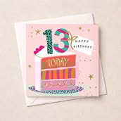 Age 13 Birthday Card - Slice Of Birthday Cake Age 13 Birthday Card - Slice Of Birthday Cake
