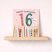 Age 16 Birthday Card - 16 Today Candles