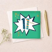 Age 11 Birthday Card - 11 Today Age 11 Birthday Card - 11 Today