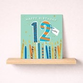 Age 12 Birthday Card - Birthday Candles Age 12 Birthday Card - Birthday Candles