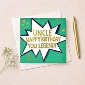 Uncle Birthday Card - Words Uncle Birthday Card - Words