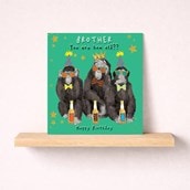 Brother Birthday Card - Chimps Brother Birthday Card - Chimps