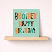 Brother Birthday Card - Words