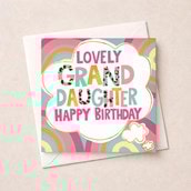 Granddaughter Birthday Card - Cloud