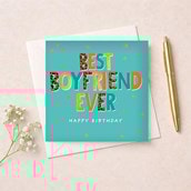 Boyfriend Birthday Card - Words Boyfriend Birthday Card - Words