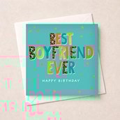 Boyfriend Birthday Card - Words Boyfriend Birthday Card - Words