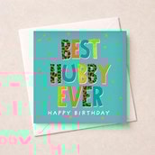 Husband Birthday Card - Words Husband Birthday Card - Words