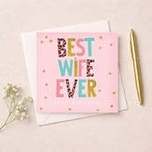 Wife Birthday Card - Words