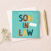 Son-in-Law Birthday Card - Words