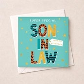 Son-in-Law Birthday Card - Words Son-in-Law Birthday Card - Words