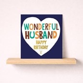 Husband Birthday Card - Heart