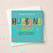 Husband Birthday Card - Words