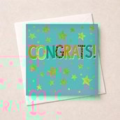 Congratulations Card - Stars