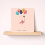 Mum Birthday Card - Flamingo